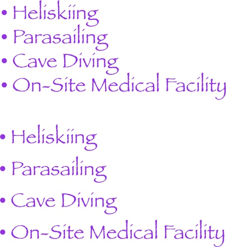 Leading is the space between lines of text.Top: A list of four items with Auto leading.Bottom: The same list with the leading set to a higher number to make more space between the rows.If you adjust the leading of vertical text (which runs top to bottom), you change the space between the columns, rather than between letters within each column. The box on page 488 explains how to tighten up the space between letters that are stacked vertically.