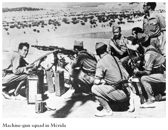 Image: Machine-gun squad in Mérida