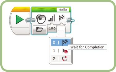 The Sound block’s Wait for Completion option