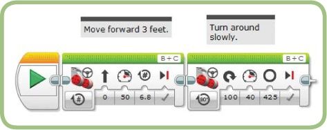 ThereAndBack with a second Move Steering block