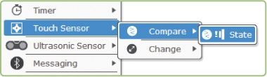 Touch Sensor modes for the Wait block