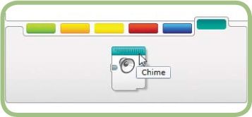 The Chime block on the My Blocks palette