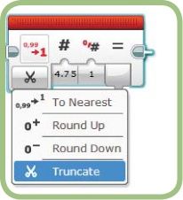 The Round block’s Truncate mode