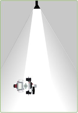 The starting position for the VerifyLightPointer program