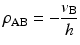 
$$ {\rho}_{\mathrm{AB}}=-\frac{v_{\mathrm{B}}}{h} $$
