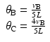 
$$ \begin{array}{l}{\theta}_{\mathrm{B}}=\frac{v_{\mathrm{B}}}{5L}\\ {}{\theta}_{\mathrm{C}}=\frac{4{v}_{\mathrm{B}}}{5L}\end{array} $$
