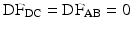 
$$ {\mathrm{DF}}_{\mathrm{DC}}={\mathrm{DF}}_{\mathrm{AB}}=0 $$
