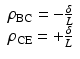 
$$ \begin{array}{c}{\rho}_{\mathrm{BC}}=-\frac{\delta }{L}\\ {}{\rho}_{\mathrm{CE}}=+\frac{\delta }{L}\end{array} $$
