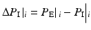 $$ \Delta {P}_{\mathrm{I}}\left|{}_i={P}_{\mathrm{E}}\right|{}_i-{P}_{\mathrm{I}}\Big|{}_i $$