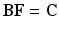 
$$ \mathbf{B}\mathbf{F}=\mathbf{C} $$
