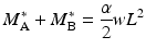 
$$ {M}_{\mathrm{A}}^{*}+{M}_{\mathrm{B}}^{*}=\frac{\alpha }{2}w{L}^2 $$
