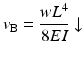 
$$ {v}_{\mathrm{B}}=\frac{w{L}^4}{8EI}\downarrow $$
