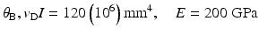 
$$ {\theta}_{\mathrm{B}},{v}_{\mathrm{D}}I=120\left({10}^6\right){\mathrm{mm}}^4,\kern1em E=200\;\mathrm{GPa} $$
