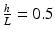 
$$ \frac{h}{L}=0.5 $$
