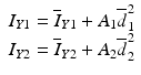 
$$ \begin{array}{c}{I}_{Y1}={\overline{I}}_{Y1}+{A}_1{\overline{d}}_1^2\\ {}{I}_{Y2}={\overline{I}}_{Y2}+{A}_2{\overline{d}}_2^2\end{array} $$
