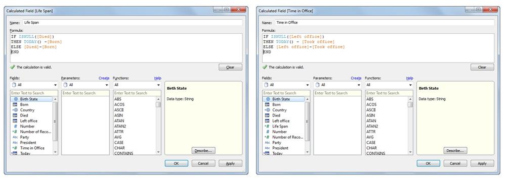 Calculating life span and time in office