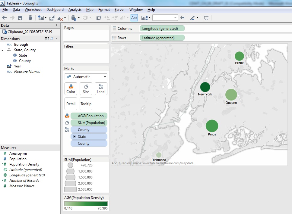 Circle maps with two encodings: size and color