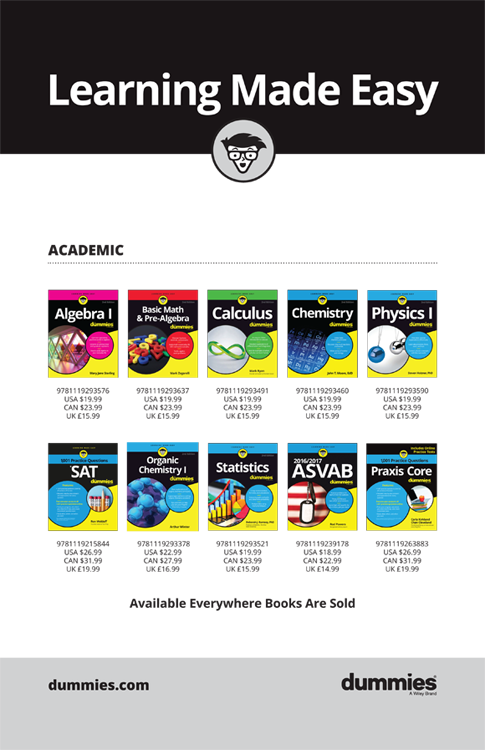 Learning academics made easy and interesting, bringing personalized classrooms to the convenience of your home.  Available online at dummies.com.