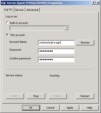 SQL Server Agent service account