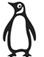 Penguin walking logo