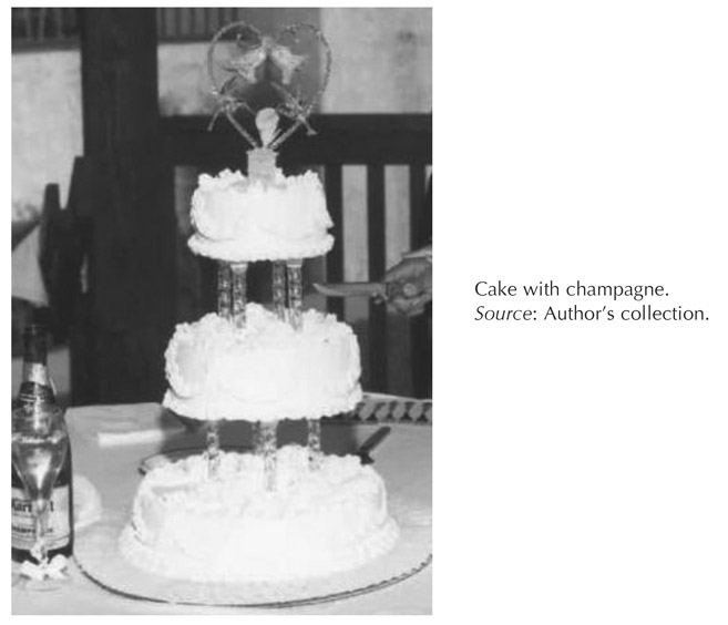 Cake with champagne. Source: Author’s collection.