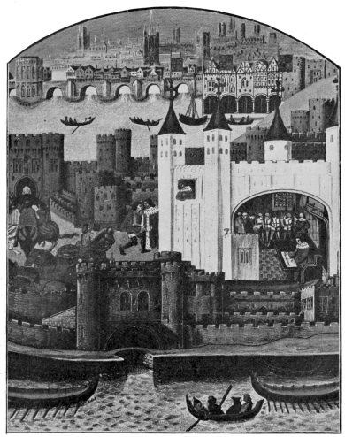 DUKE OF ORLEANS IN THE TOWER. (From a copy of MS. in the British Museum.)