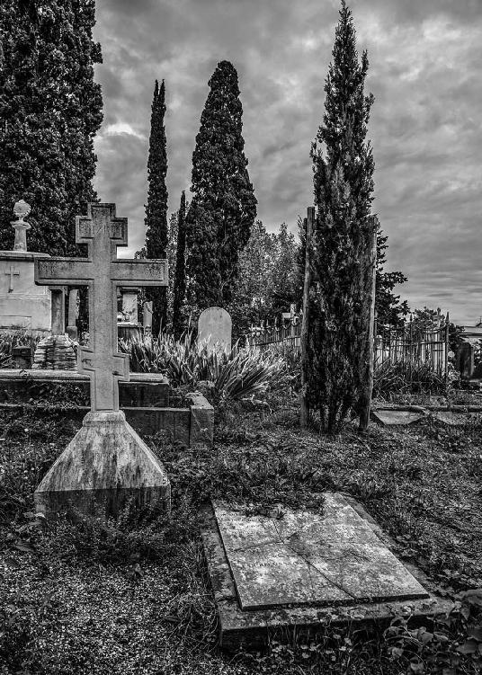 La tomba di Nadezhda De Santis al cimitero degli inglesi di Fi­renze. Lafanu incrocia il cammino della sua sorella nubiana a pagina 247.