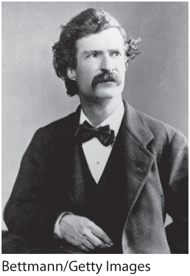 A photo of Mark Twain.