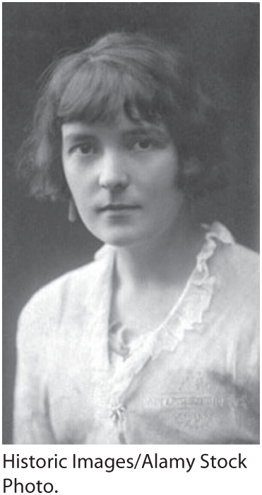 A photo of Katherine Mansfield.