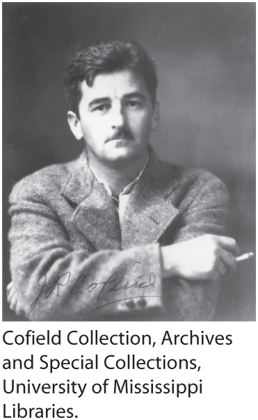 A photo of William Faulkner.