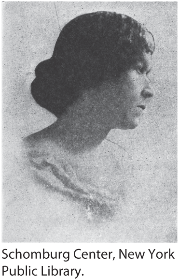 A portrait of Georgia Douglas Johnson.