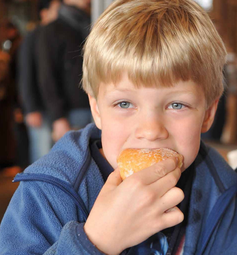 Authors’ son Liam… savoring a sweet treat. Kids can be great taste-testers. JOHN D. IVANKO