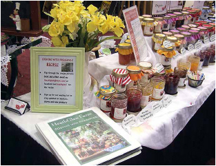 HeathGlen’s Farm & Kitchen products with single-use sampling spoons. COURTESY OF HEATHGLEN’S FARM & KITCHEN