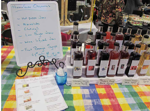 Signage at HeathGlen’s Farm & Kitchen farmstand, including suggested cheese and jam pairing ideas. COURTESY OF HEATHGLEN’S FARM & KITCHEN