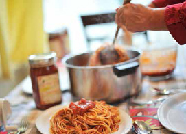 A plate of pasta with sauce from the Happy Tomato. COURTESY OF THE HAPPY TOMATO