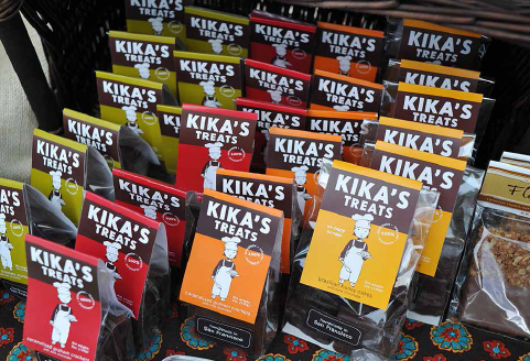 Attractive packaging showcases Kika’s Treats, 100% handmade. JOHN D. IVANKO