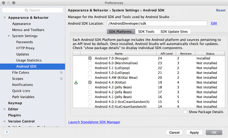 Android SDK Manager