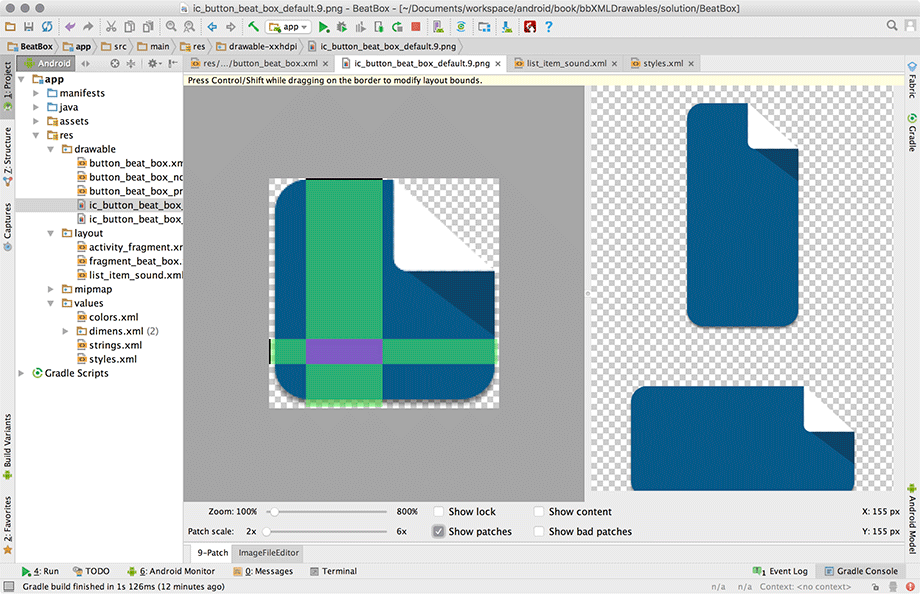 Creating a 9-patch image