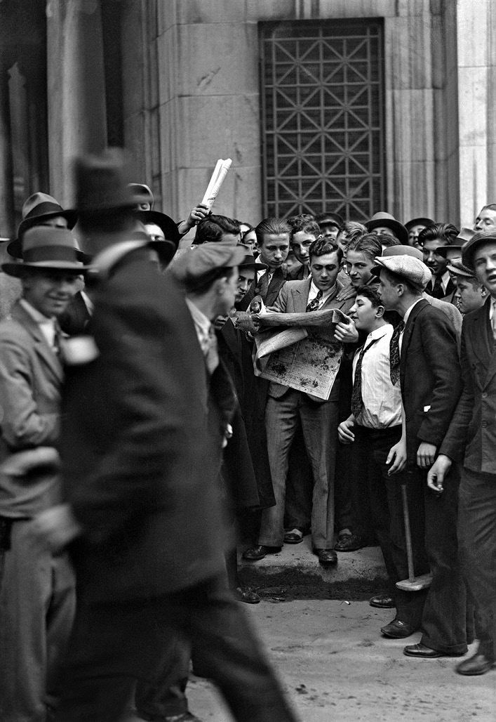 Huge Crowd Standing on Stock Floor