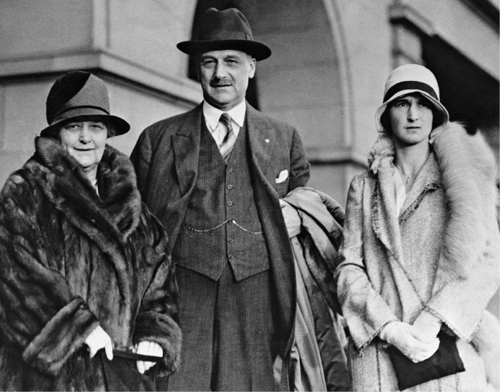 Amadeo Peter Giannini with Wife and Daughter