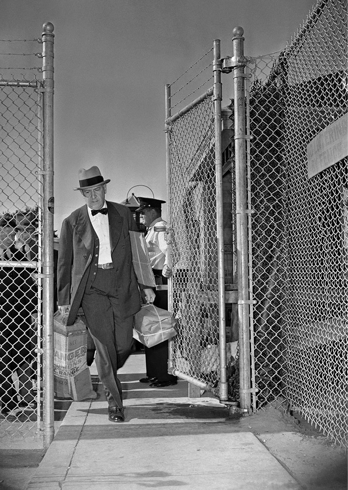 Richard Whitney Walking Through Prison Gates