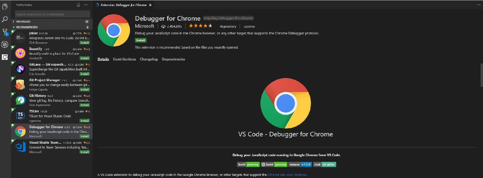 Debugger for Chrome