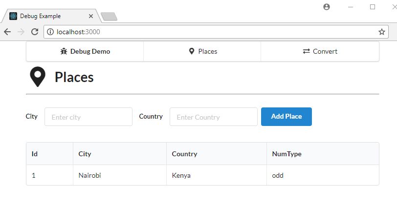 Chrome fixed table