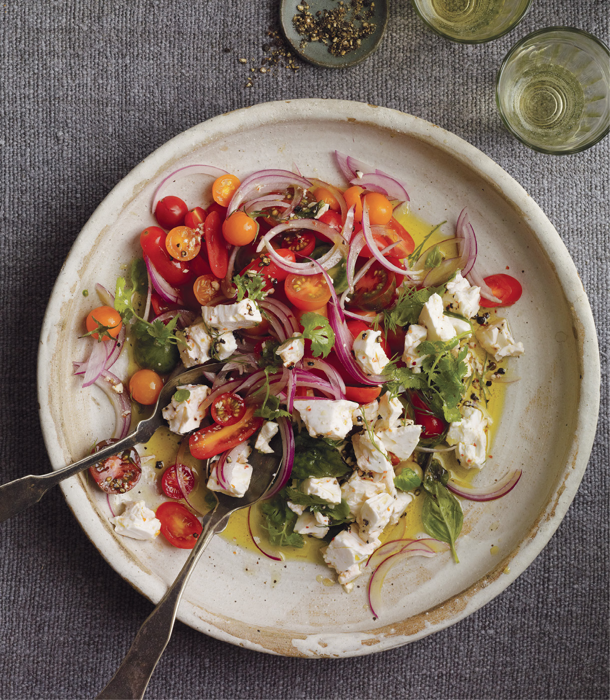 Marinated Feta and Tomato Salad