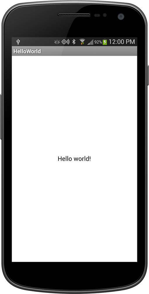 Hybrid “Hello World” application