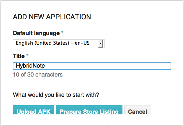 Specify the application title