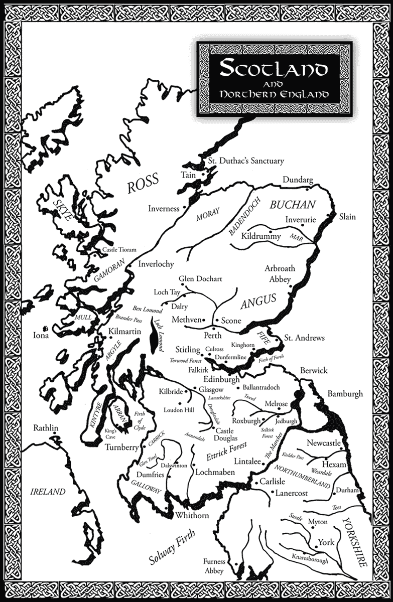 Map of Scotland and Northern England