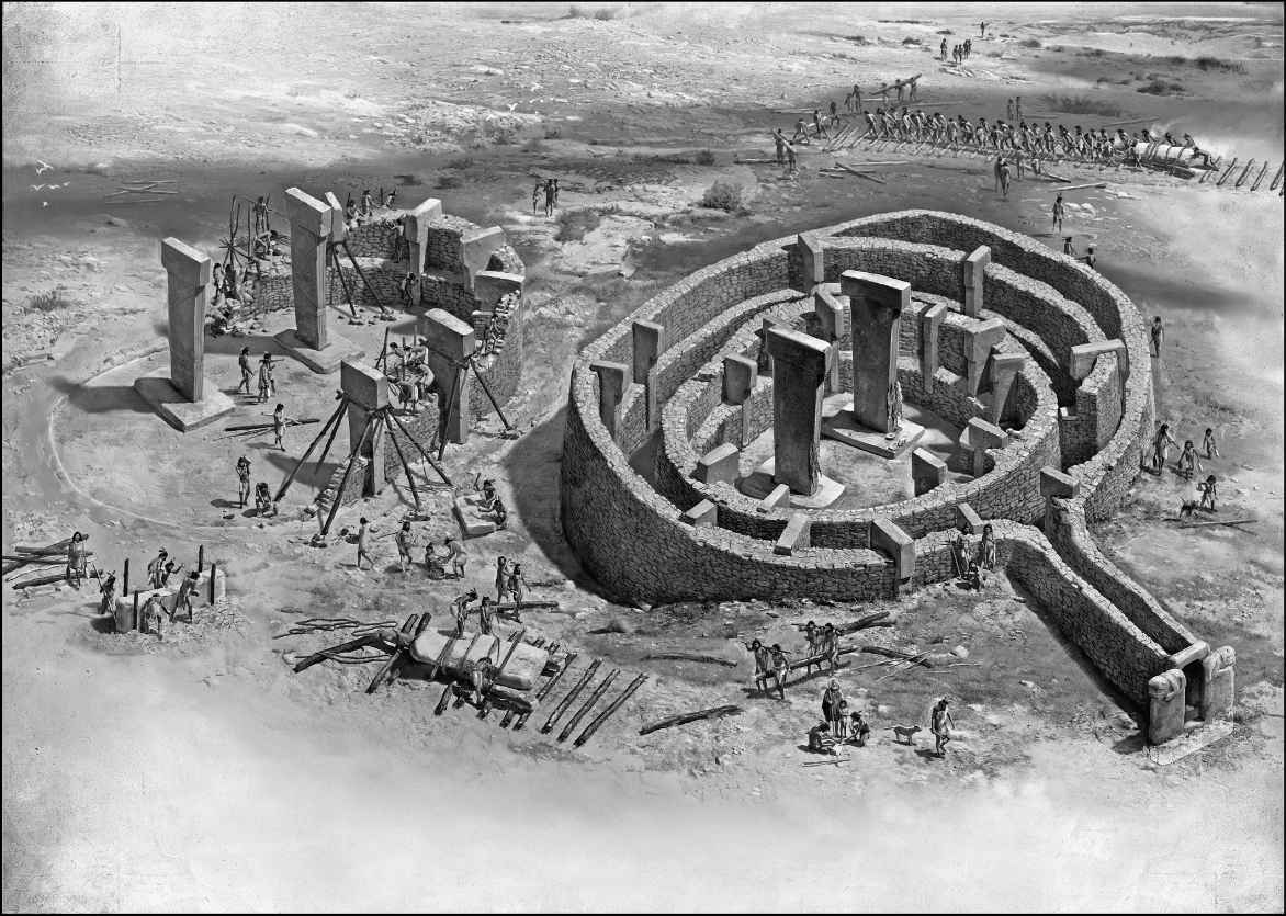  Gobekli Tepe, a religious sanctuary built by hunter-gatherers.