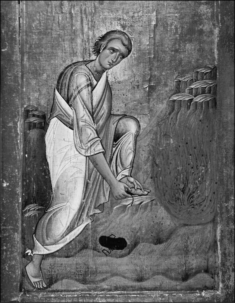 Moses and the Burning Bush Saint Catherine’s Monastery, Sinai (Egypt) / K. Weitzmann: “Die Ikone”/ Wikimedia Commons