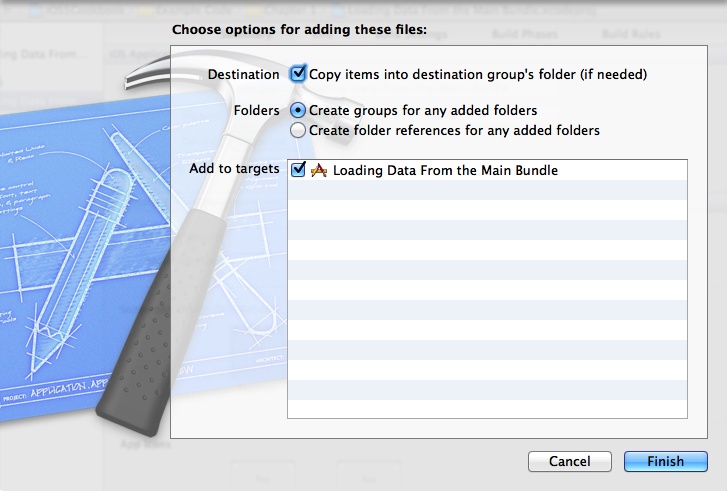 Xcode asking which project a file has to be added to